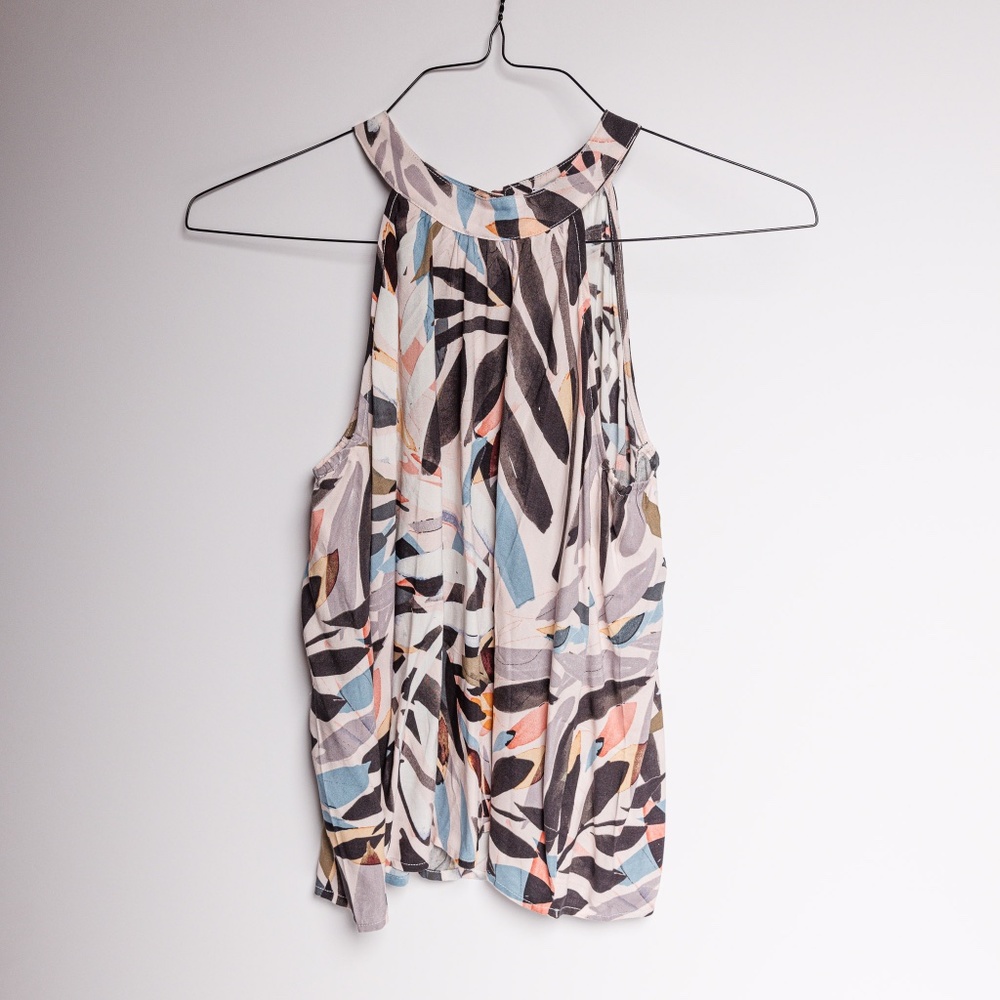 O'Neill Raylee Halter Neck SIZE Small, multicolored lightweight, airy, top